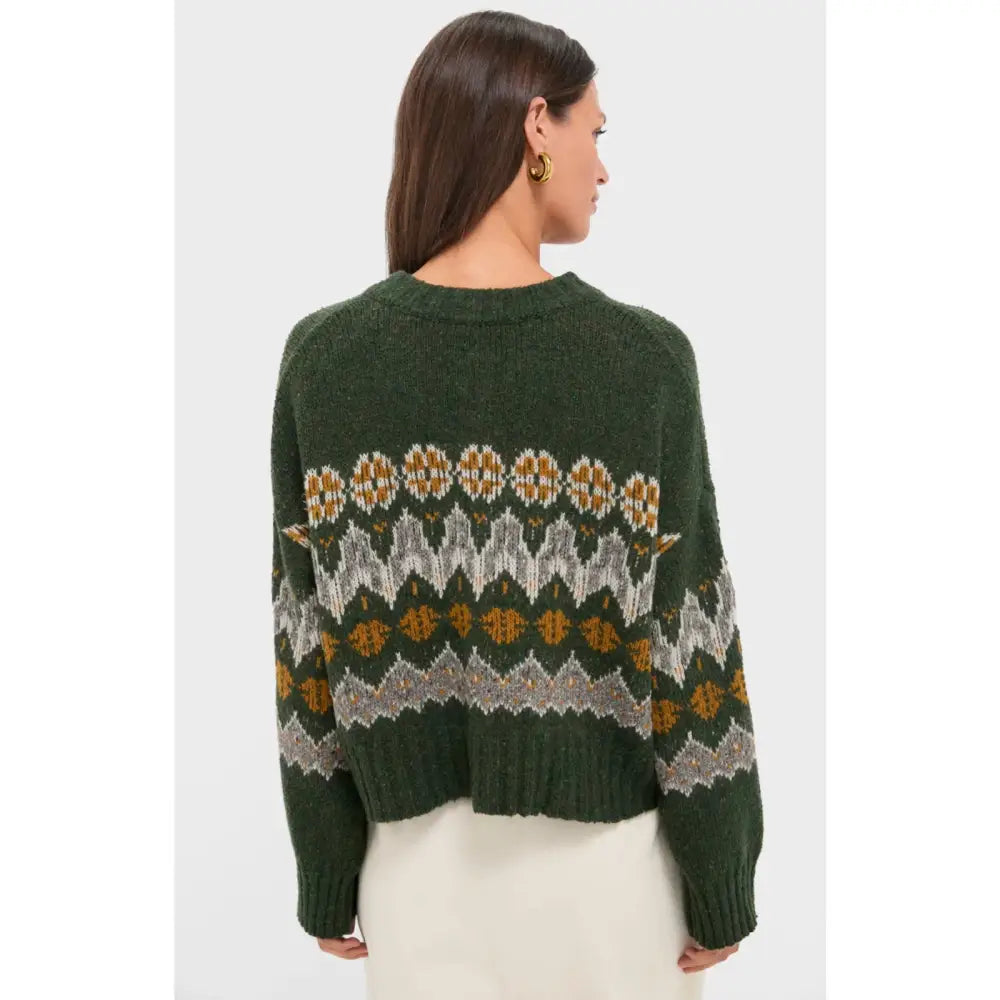 Altuzzara Dark Forest Fairisle Cammie Sweater - Tops