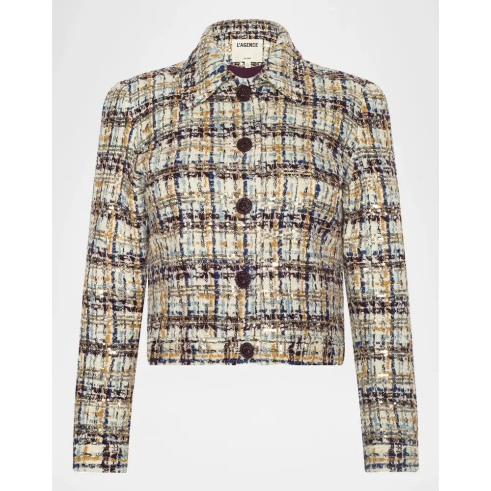 L’Agence Kasey Sequined Tweed Jacket - Jacket