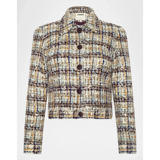L’Agence Kasey Sequined Tweed Jacket - Jacket