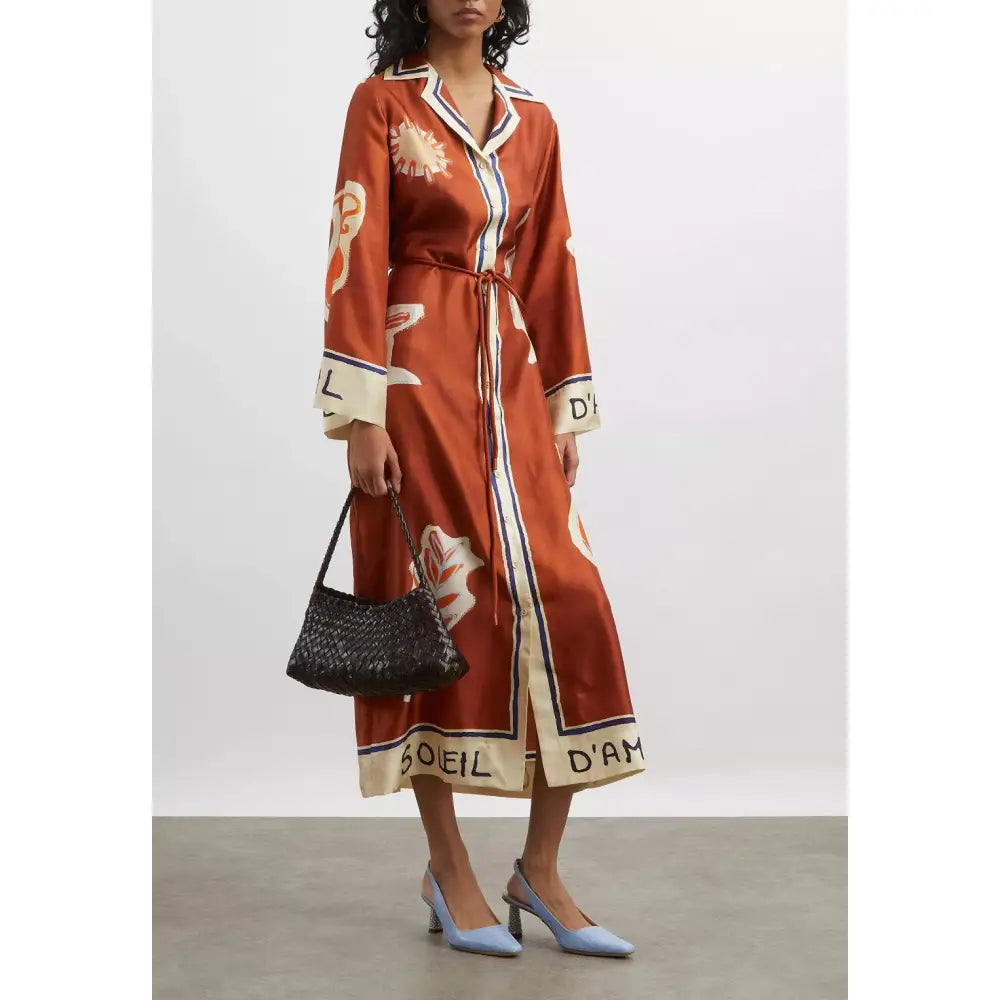 Alemais soleil d’amour silk shirtdress - Dress