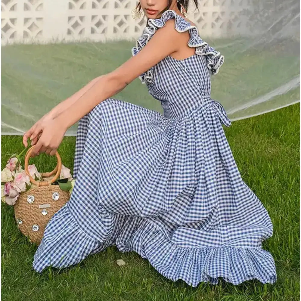 Doen Sora Dress in Gingham - Dress