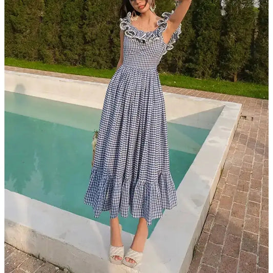Doen Sora Dress in Gingham - Dress