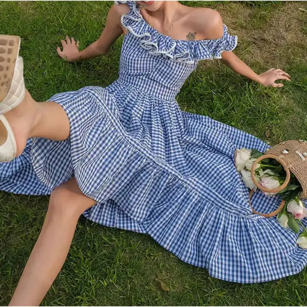 Doen Sora Dress in Gingham - Dress