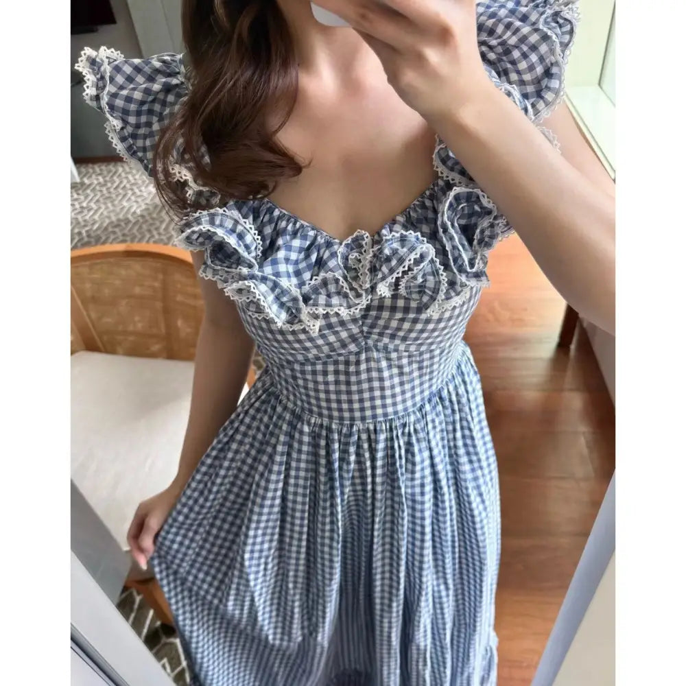 Doen Sora Dress in Gingham - Dress