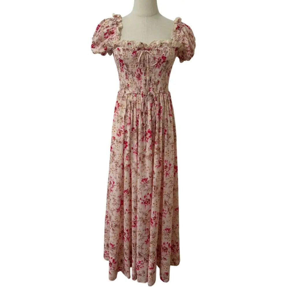 DOEN Stanza Lace-trimmed Floral-print Cotton-voile Dress - Dress