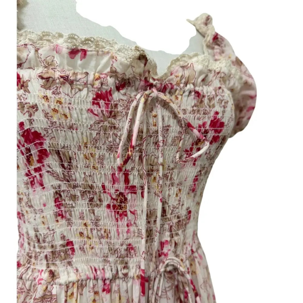 DOEN Stanza Lace-trimmed Floral-print Cotton-voile Dress - Dress