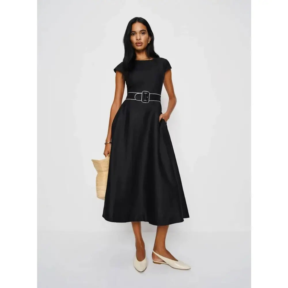 Felipe Belted Linen Dress - Dress