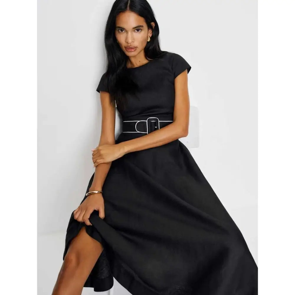 Felipe Belted Linen Dress - Dress