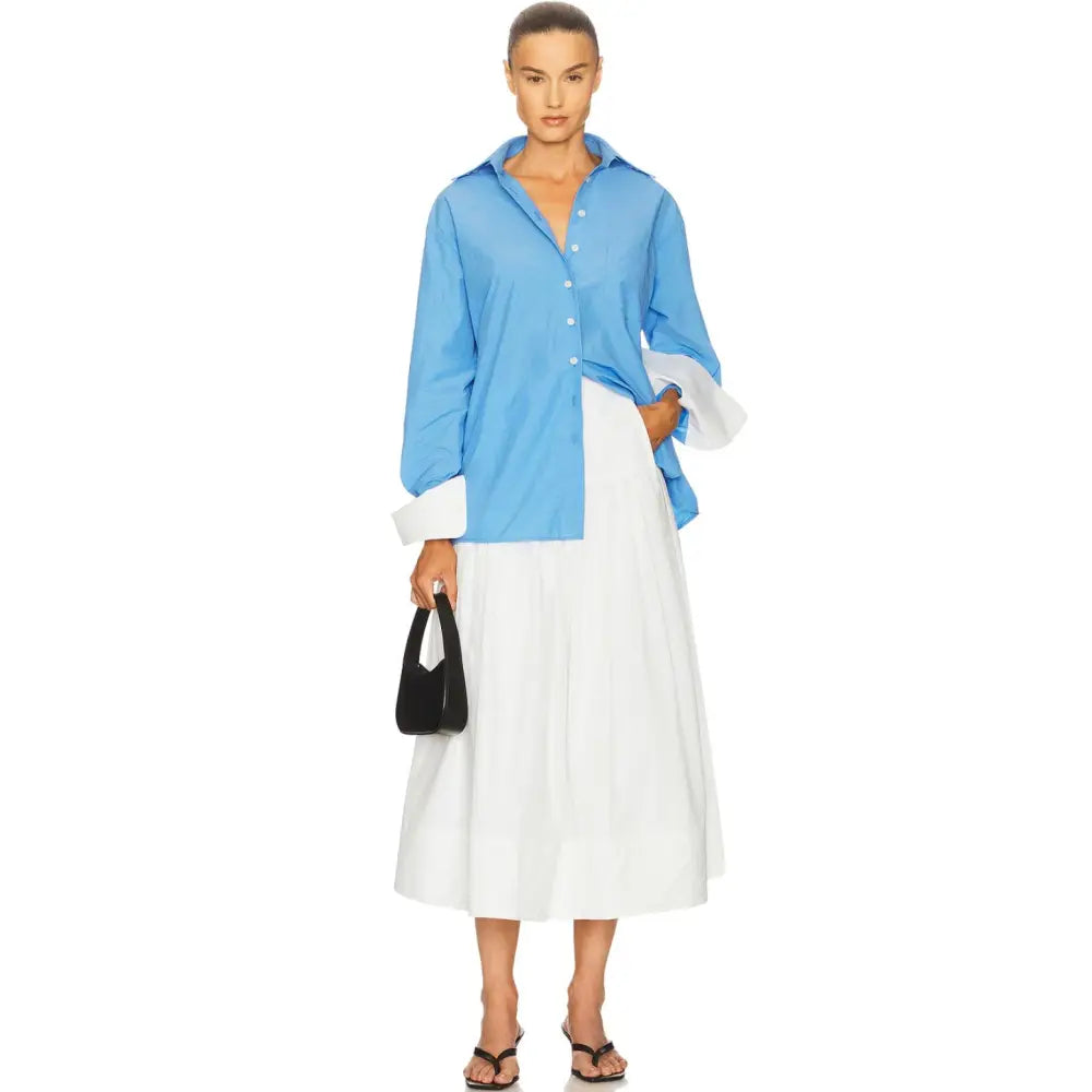 Helsa Classic Oversized Shirt in Tech Poplin