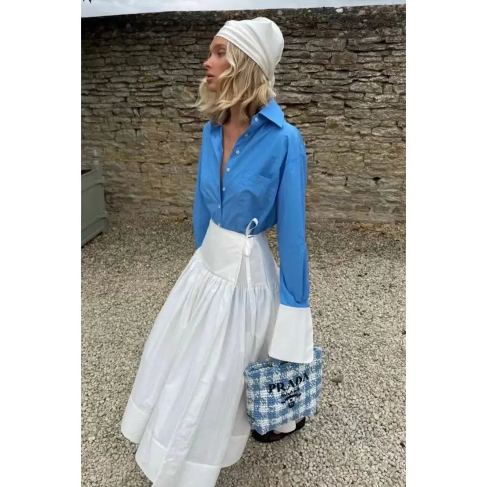 Helsa Classic Oversized Shirt in Tech Poplin