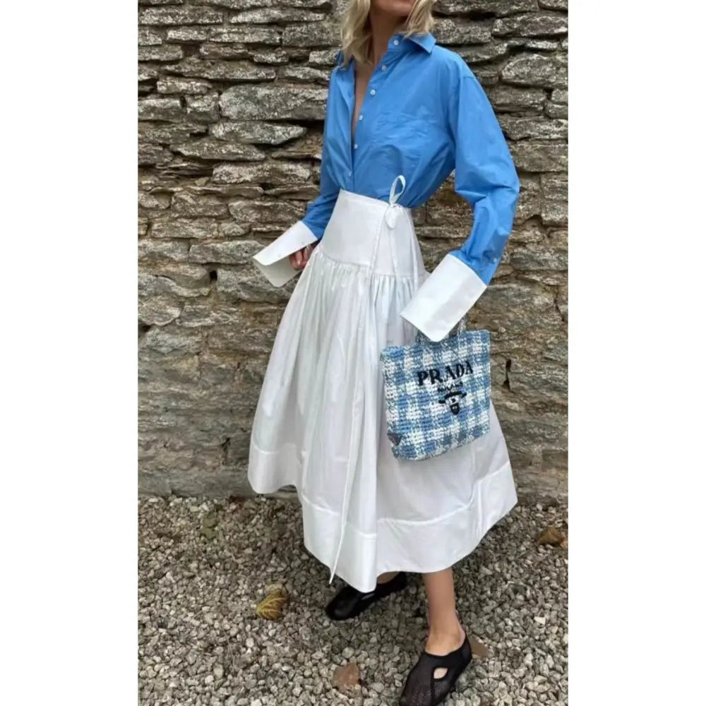 Helsa Classic Oversized Shirt in Tech Poplin