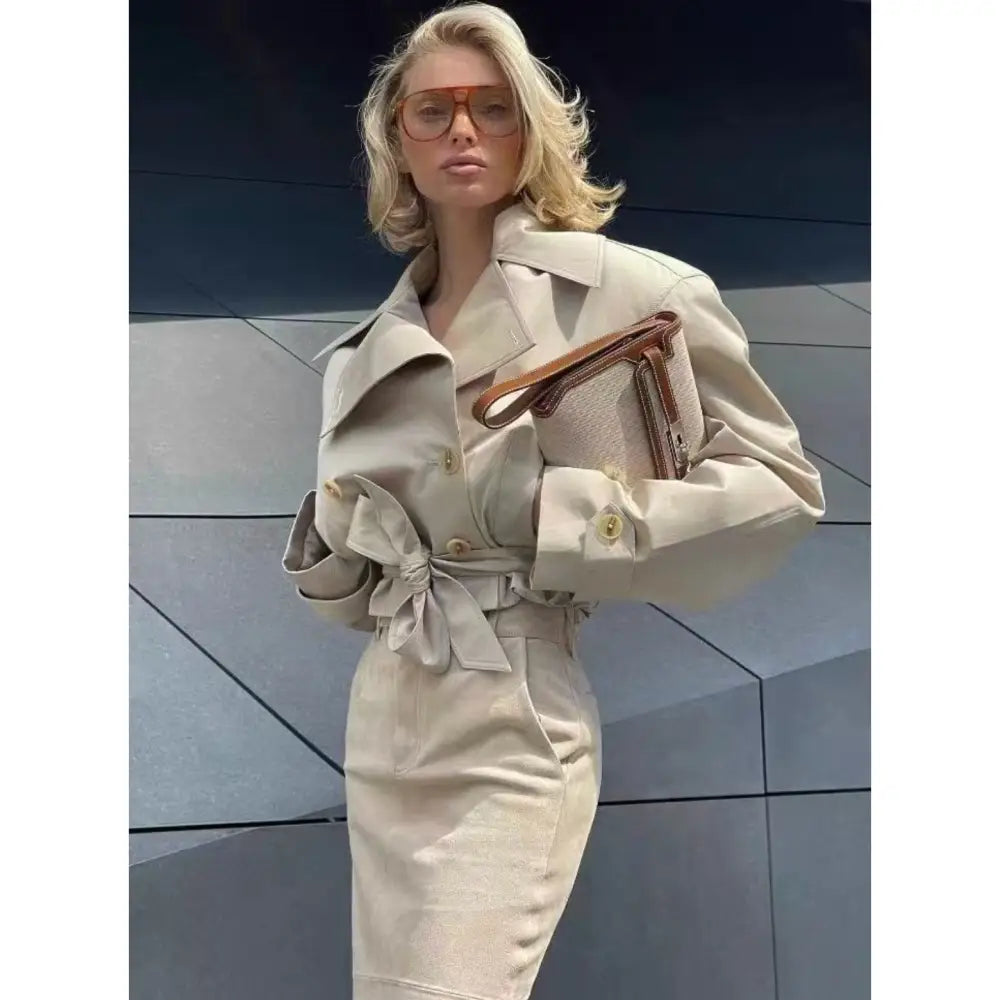 HELSA oversized cropped trench - Jacket