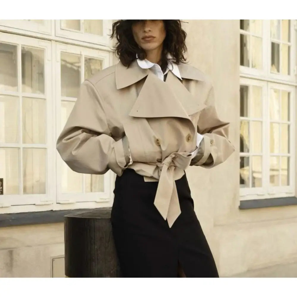 HELSA oversized cropped trench - Jacket