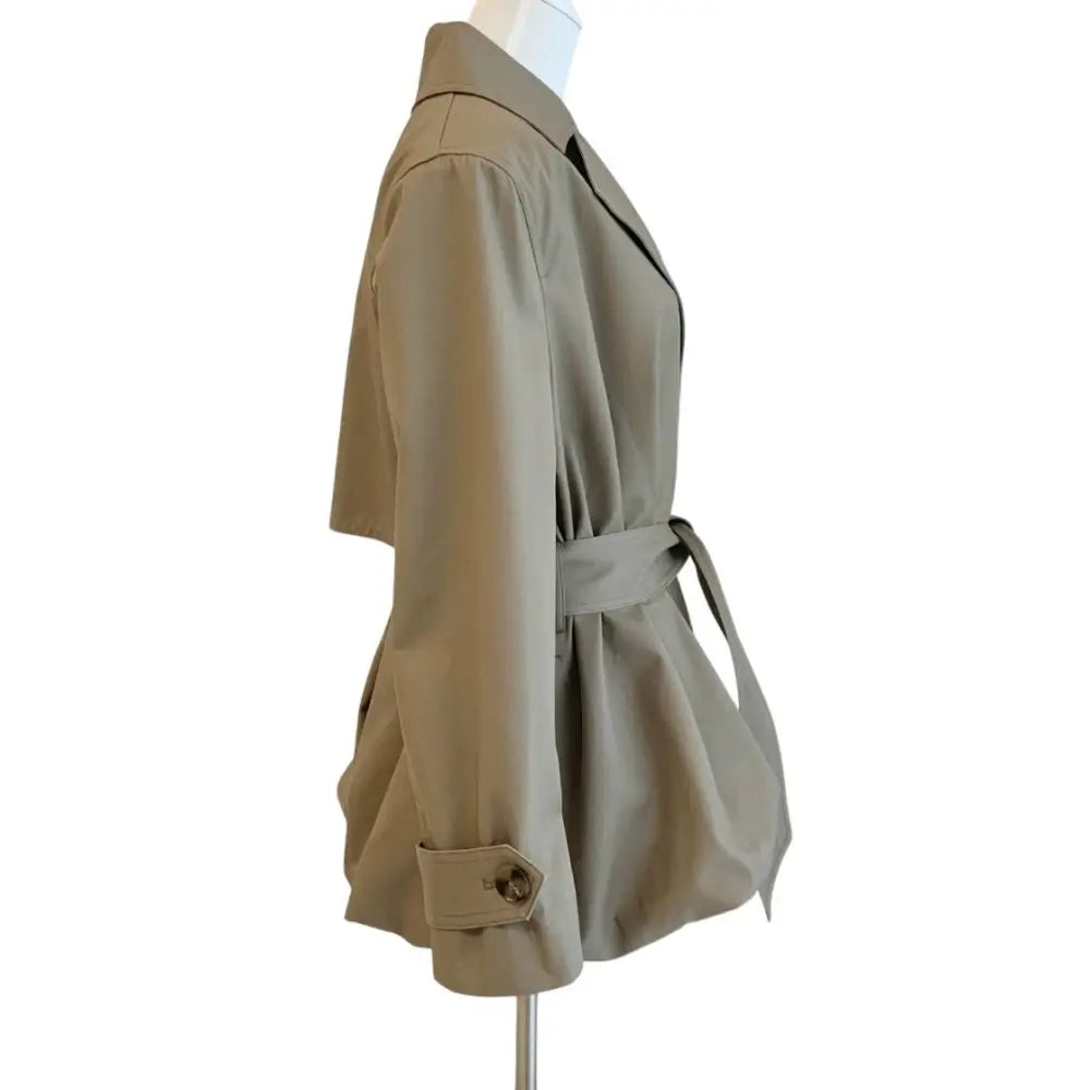 Helsa Short Bubble Hem Trench in Stone - Jacket