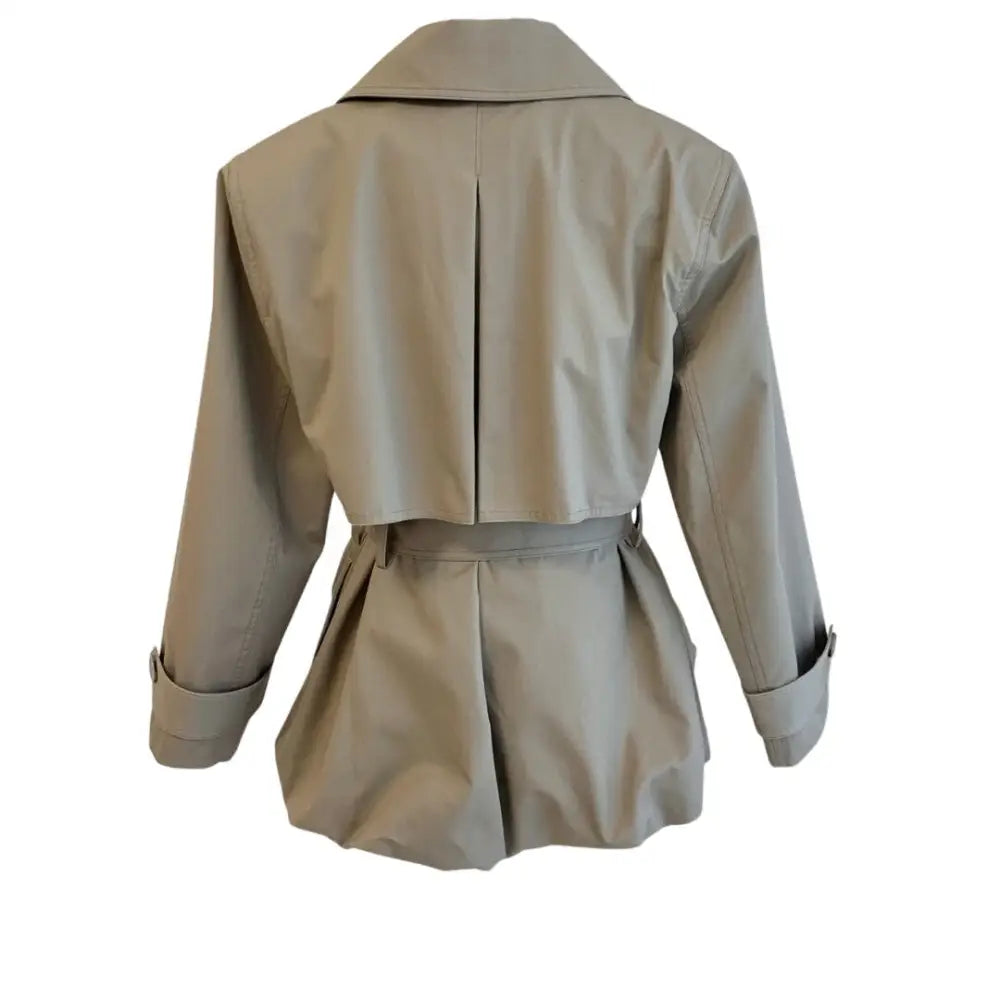 Helsa Short Bubble Hem Trench in Stone - Jacket