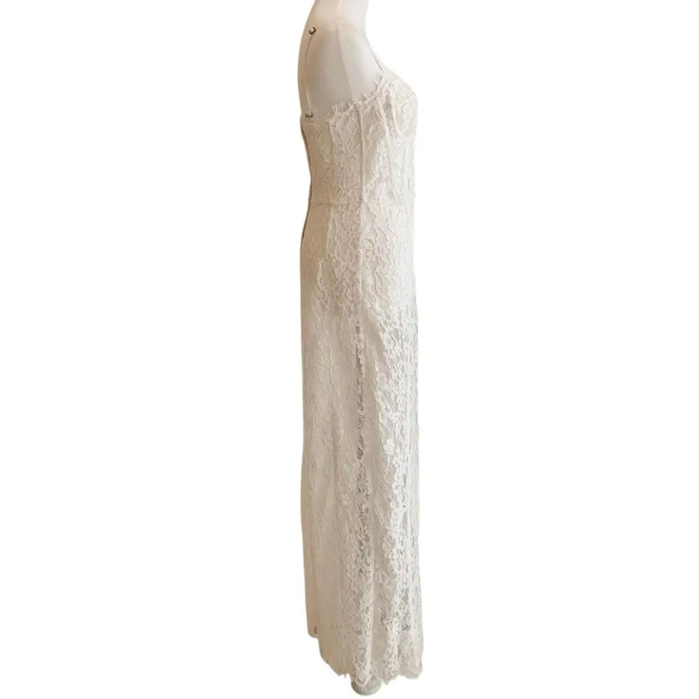 Helsa The Lace Column Dress White - Dress