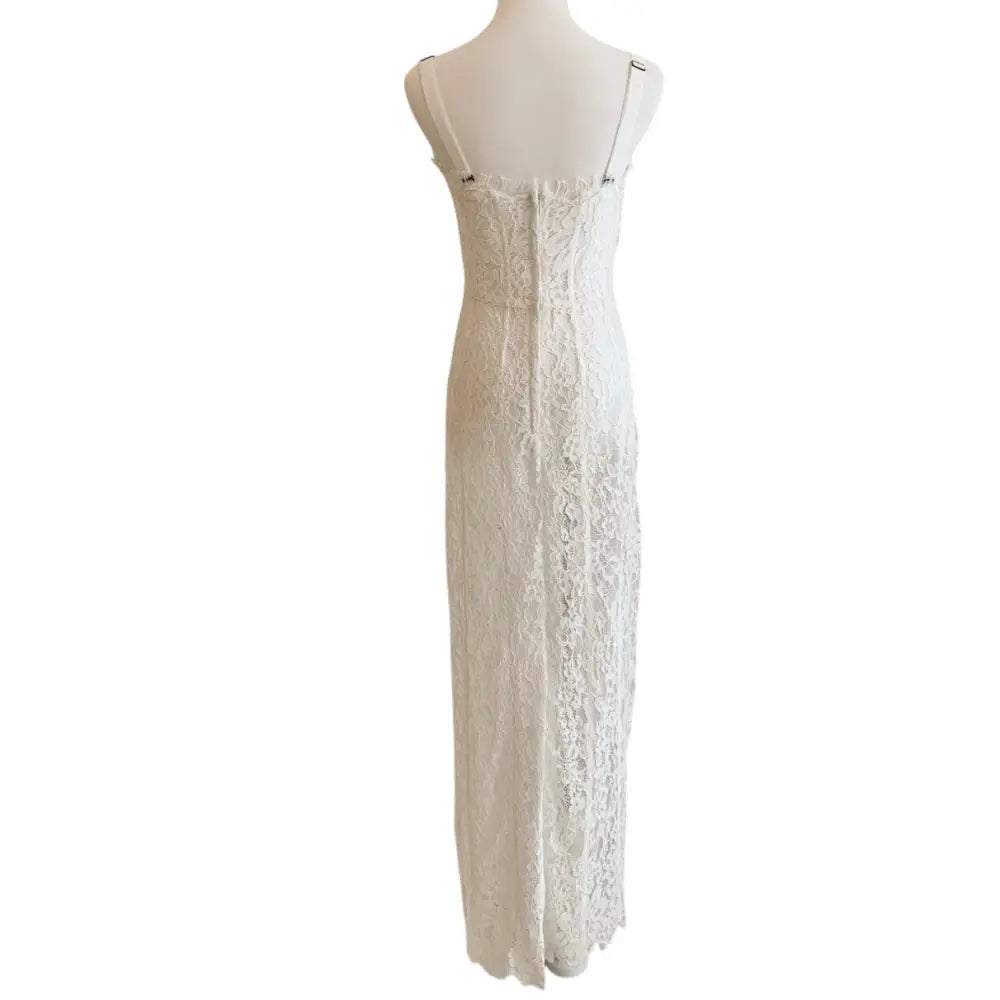 Helsa The Lace Column Dress White - Dress
