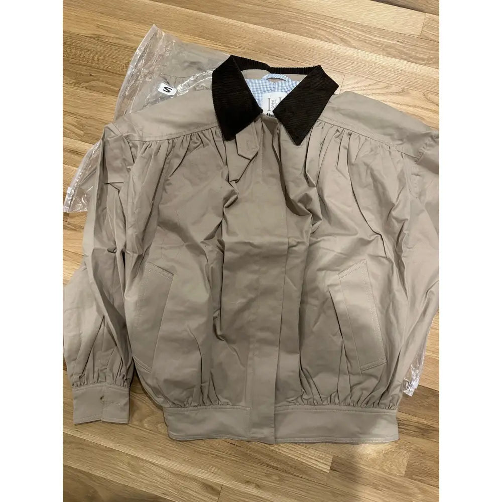 Helsa The Shirred Bomber Jacket With Corduroy Collar - Jacket
