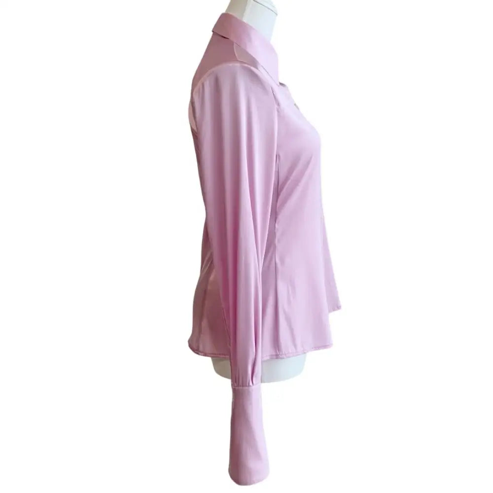 Helsa The Silk Charmeuse Shirt Cherry Blossom - Tops