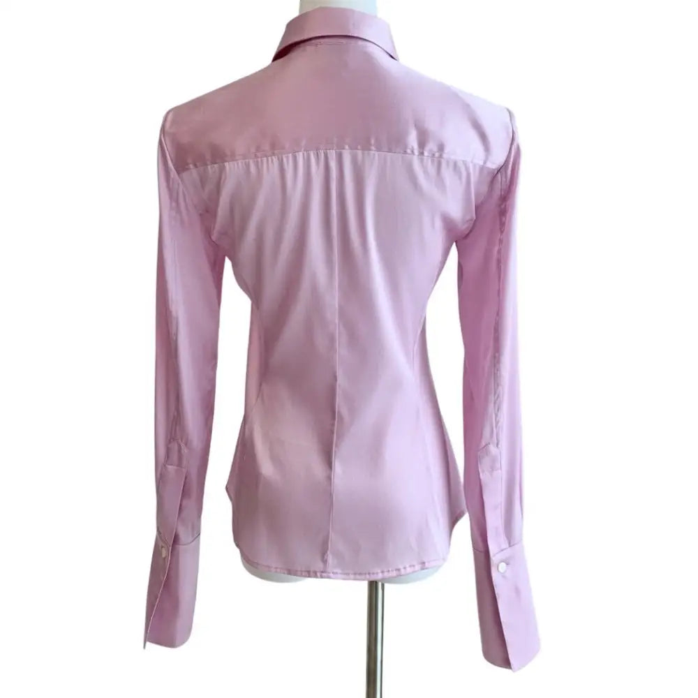 Helsa The Silk Charmeuse Shirt Cherry Blossom - Tops