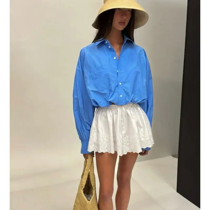 Helsa The Summer Short With Vintage Swiss Embroidery - Shorts