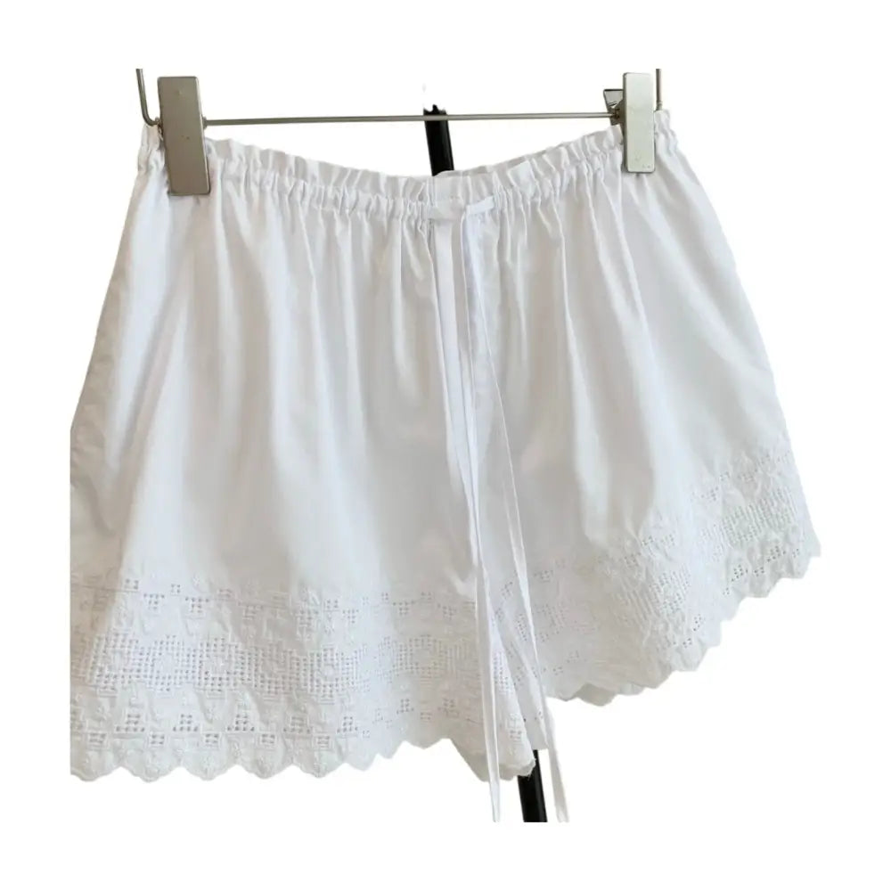 Helsa The Summer Short With Vintage Swiss Embroidery - Shorts