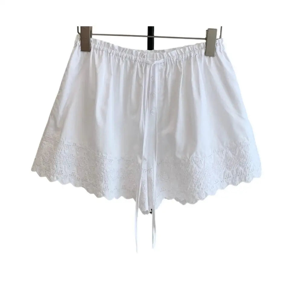 Helsa The Summer Short With Vintage Swiss Embroidery - Shorts