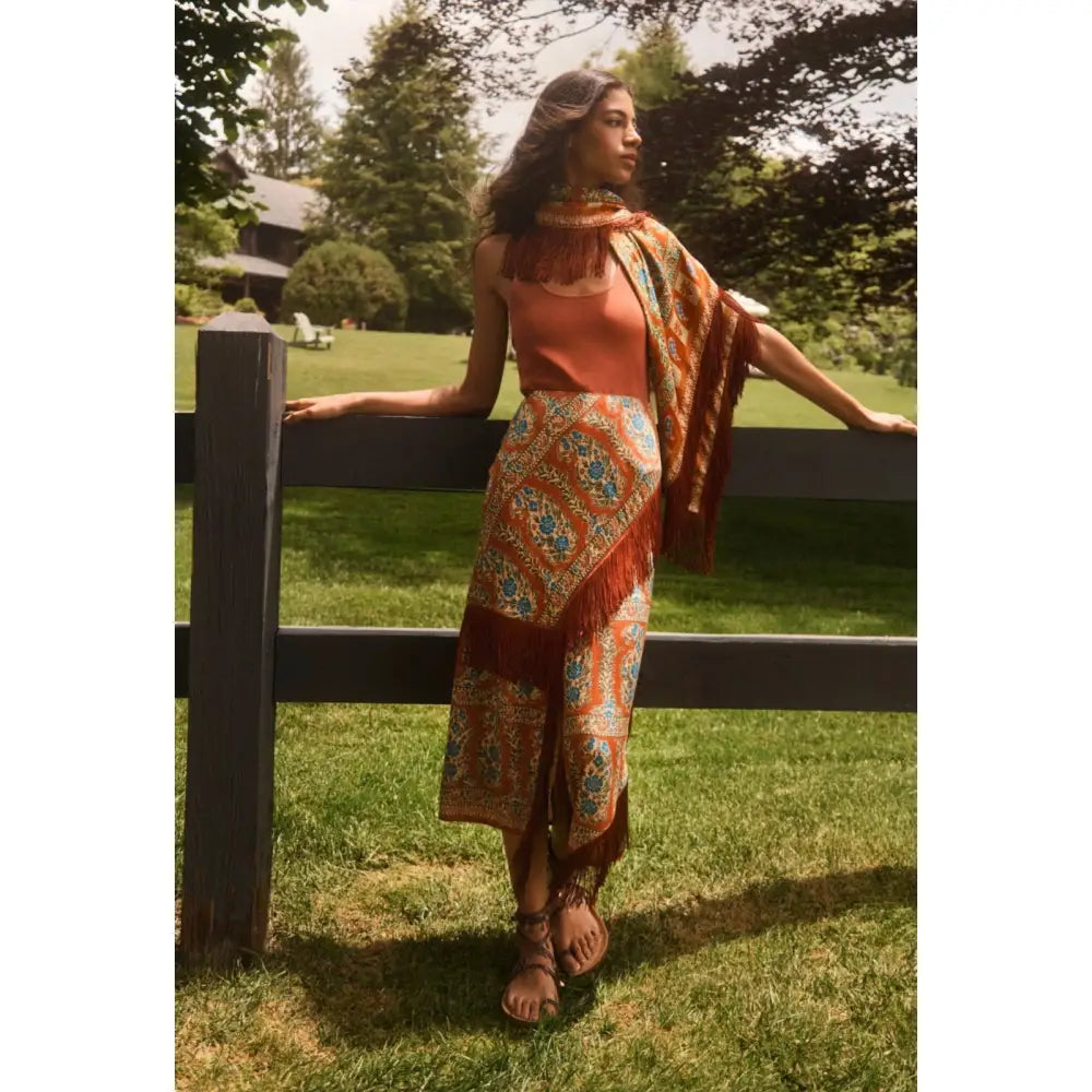 Hunter Bell Allyne Skirt Amber Glen Brown - Skirts