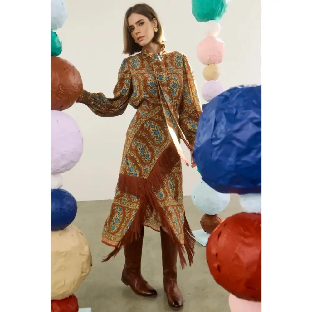 Hunter Bell Allyne Skirt Amber Glen Brown - Skirts