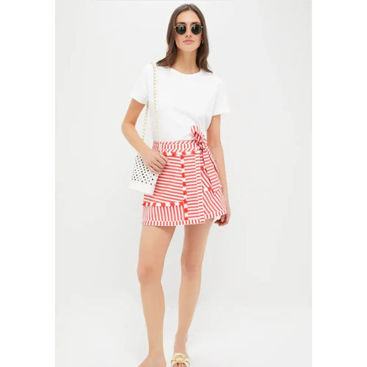 Hunter Bell Poppy Stripe Bay Skirt - Bottoms