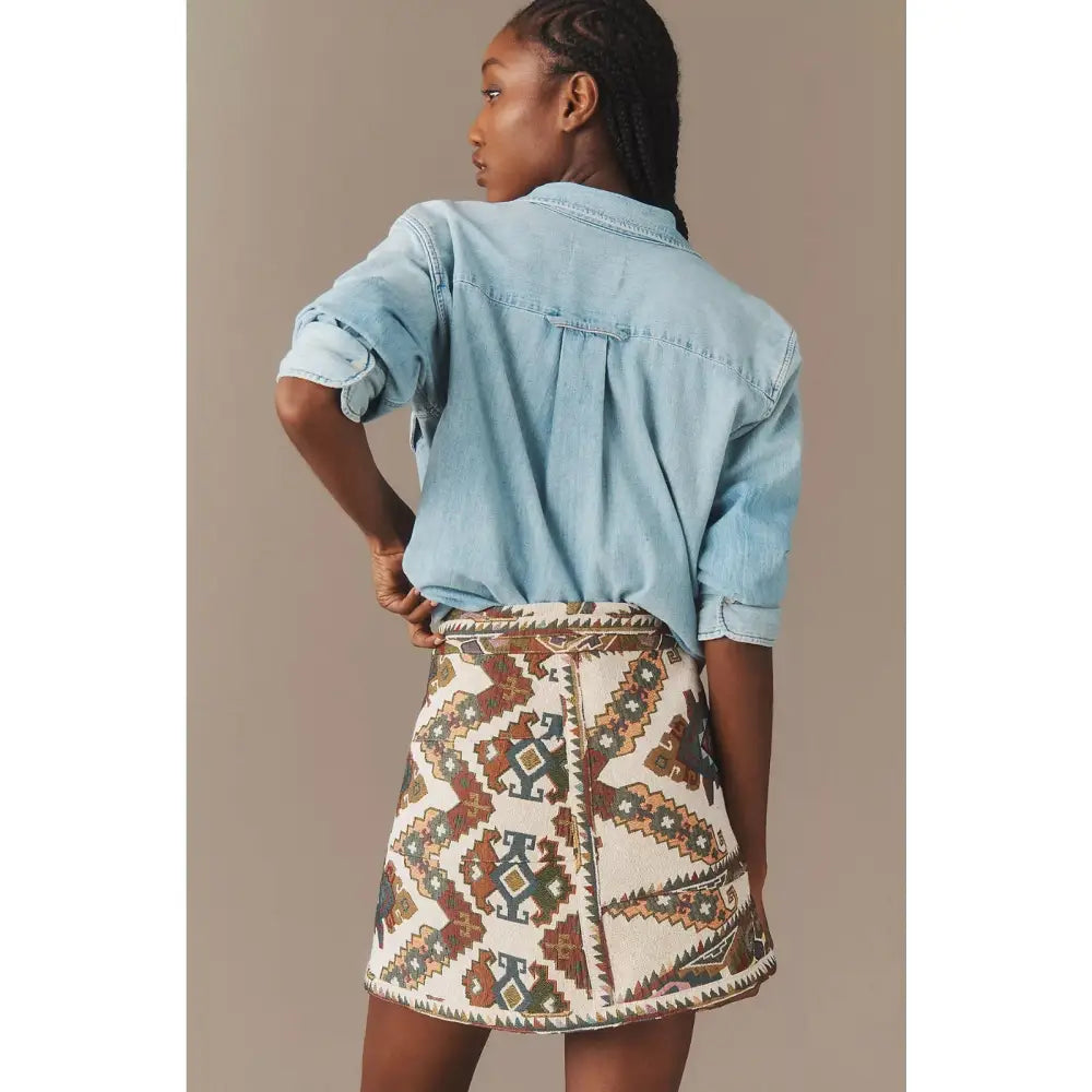 Hunter Bell Powell Tapestry Wrap Mini Skirt - Skirts