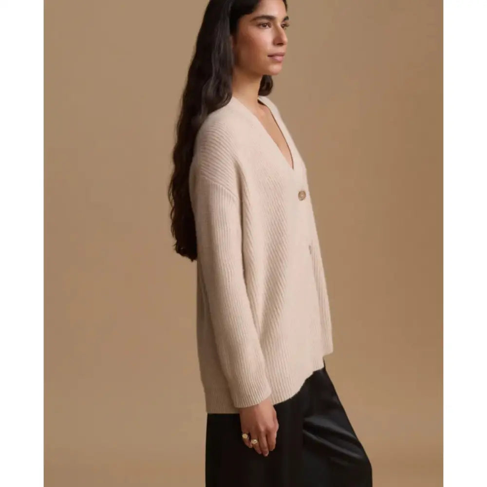 Jenni Kayne Cashmere Cocoon Cardigan Oatmeal - Tops