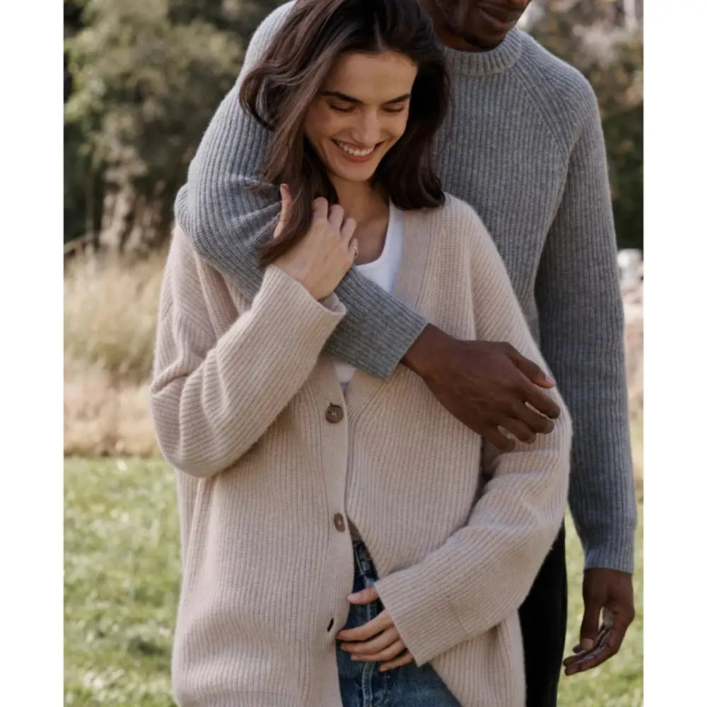 Jenni Kayne Cashmere Cocoon Cardigan Oatmeal - Tops