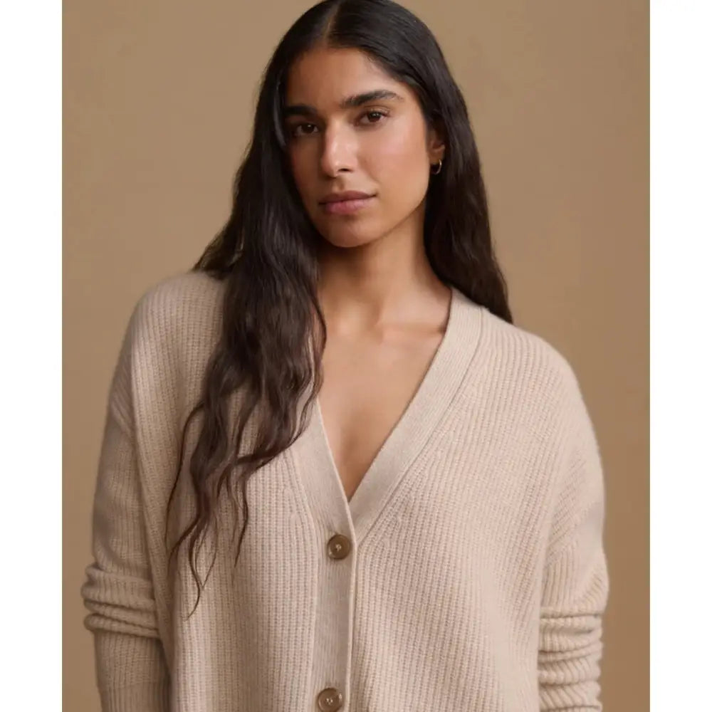 Jenni Kayne Cashmere Cocoon Cardigan Oatmeal - Tops