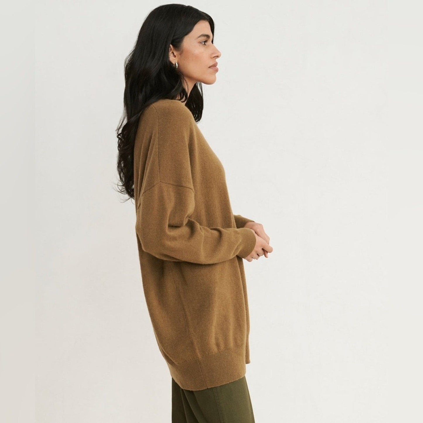 JENNI KAYNE Charlie V - Neck Sweater Amber Cashmere - Jenni Kayne Bernardi Collective