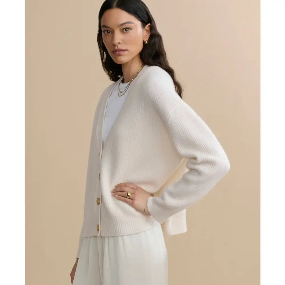 Jenni Kayne Cropped Cashmere Cocoon Cardigan - Tops