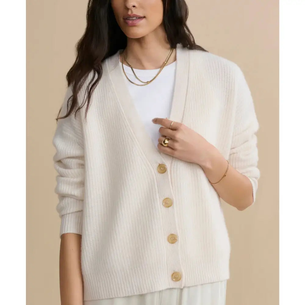Jenni Kayne Cropped Cashmere Cocoon Cardigan - Tops