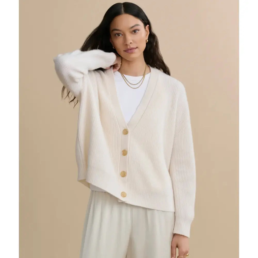 Jenni Kayne Cropped Cashmere Cocoon Cardigan - Tops