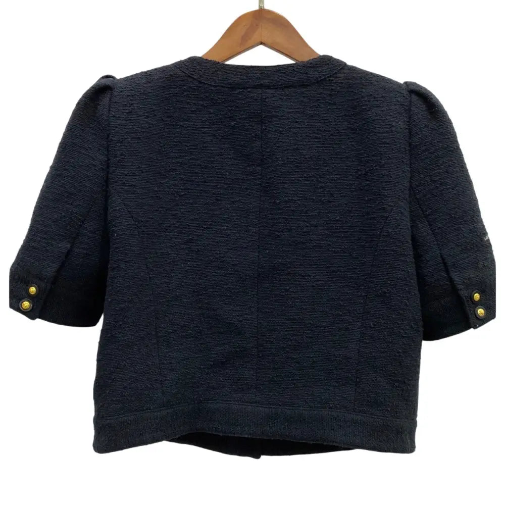 L’agence Allegra Tweed Short-Sleeve Top