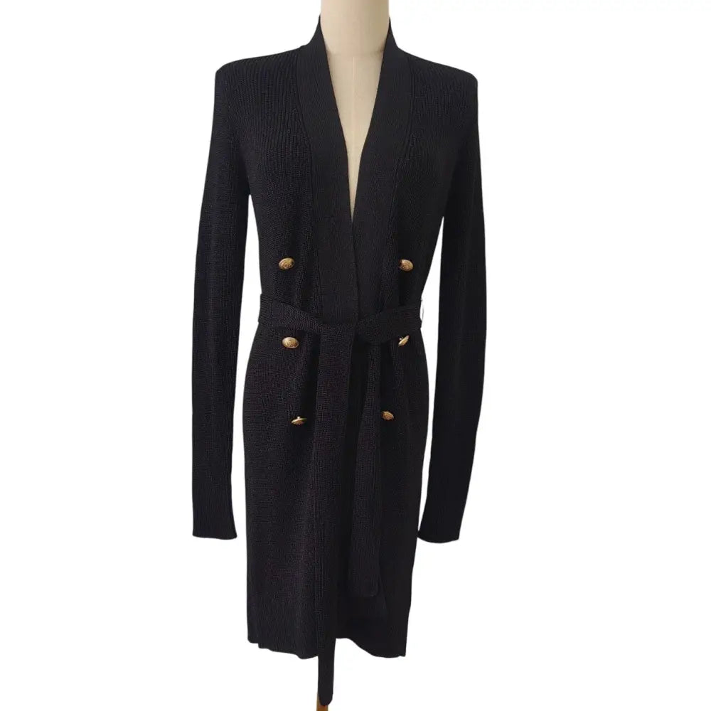 L’Agence Noe Double Breasted Cardigan Black Jacket