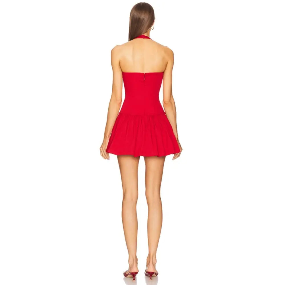 LOBA Susie Mini Dress in Red - Dress