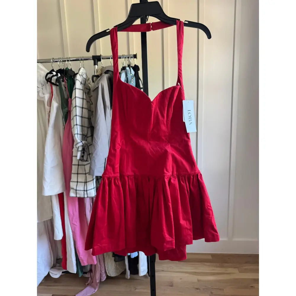 LOBA Susie Mini Dress in Red - Dress