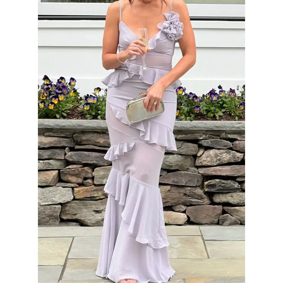 Lovers and Friends Wisteria Gown in Periwinkle Purple - Dress