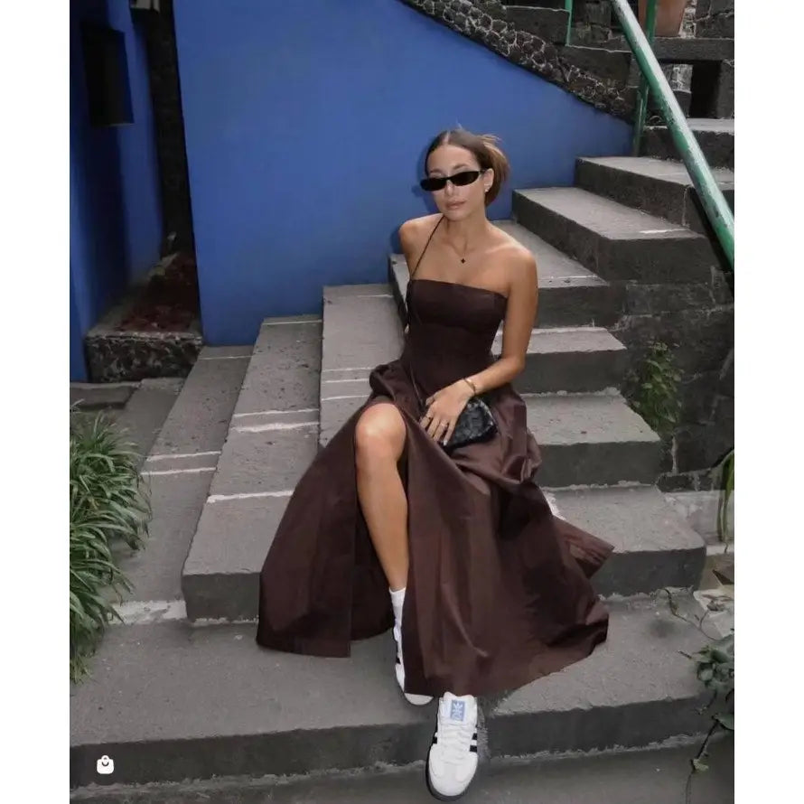 LPA Giana Maxi Dress Cacao - Dress
