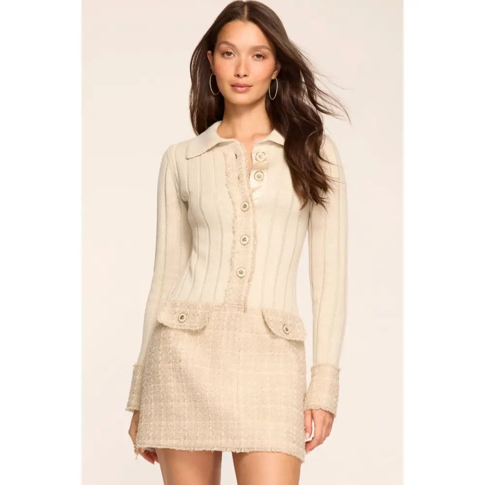 Ramy Brook Ellen Lurex Tweed Collared Mini Dress - Dress