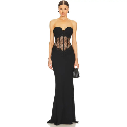 RASARIO Corset Maxi Dress