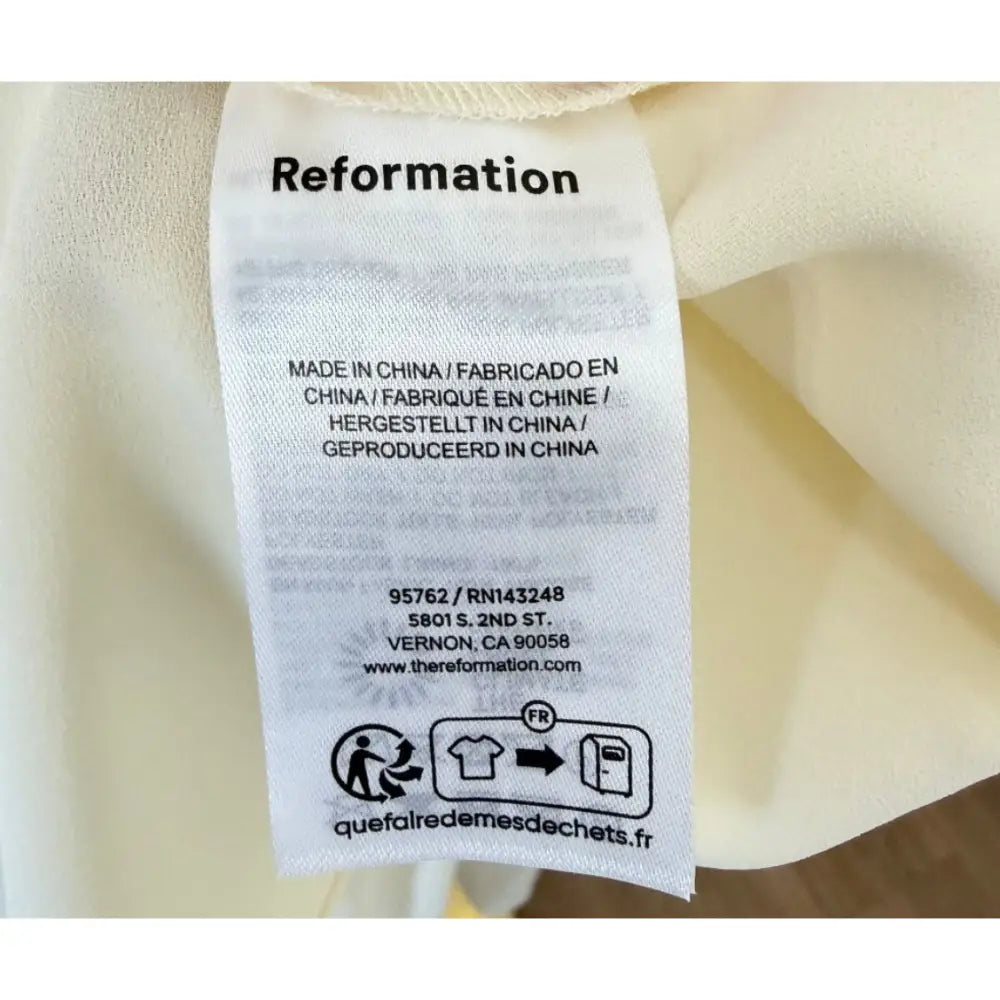 Reformation Maven Dress Midi Cream - Dress