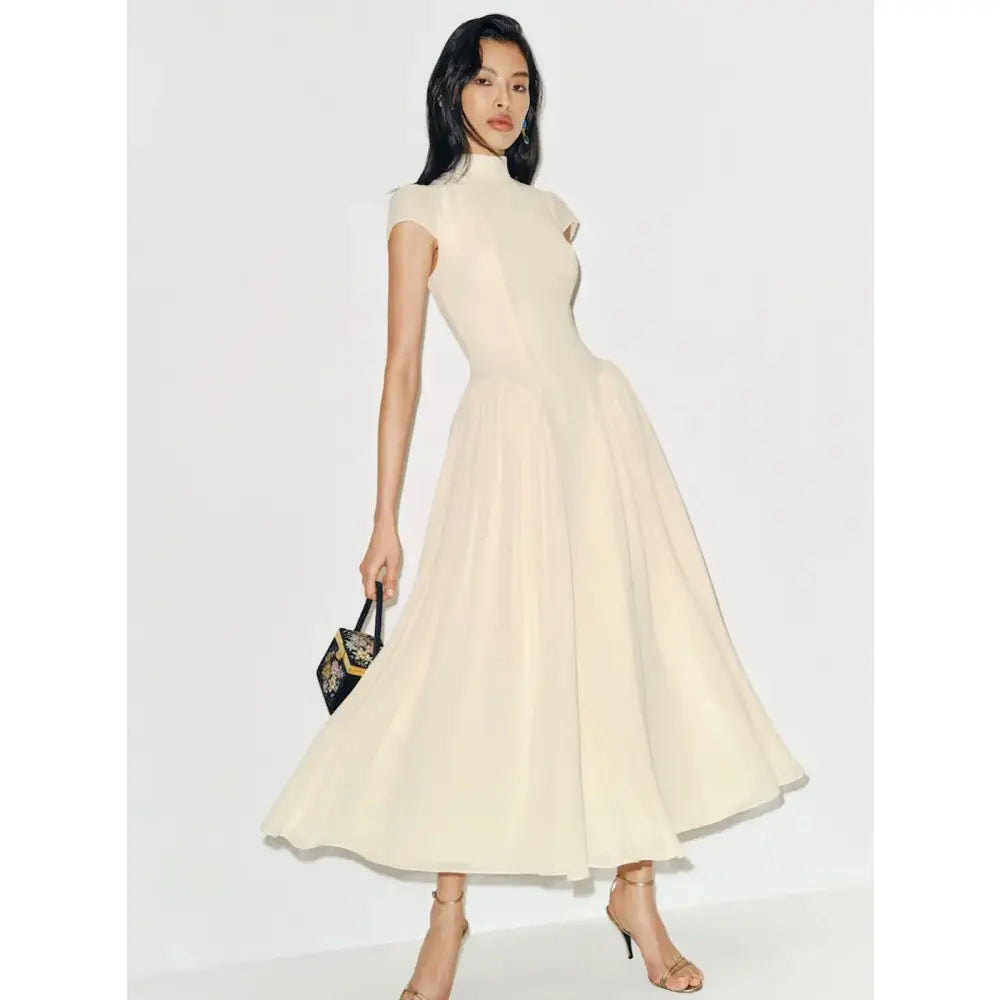 Reformation Maven Dress Midi Cream - Dress