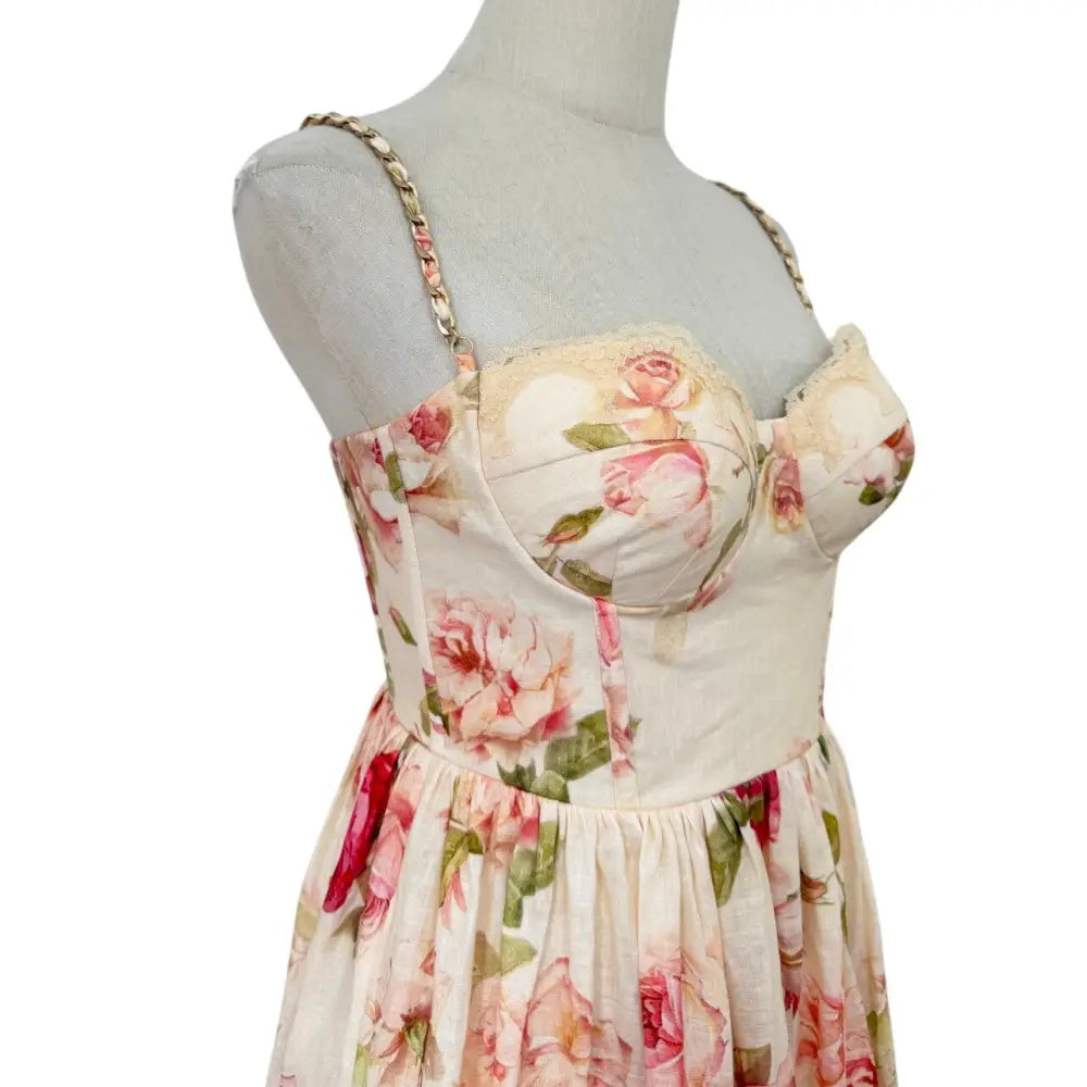 Roselight Picnic Midi Dress - Dress