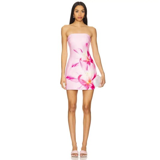 Runaway The Label Primrose Mini Dress in Pink Flower - Dress